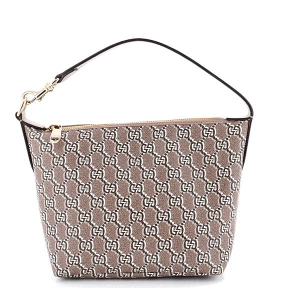 Pre-Owned Ophidia Zip Shoulder Bag GG Shadow Coated Canvas Super Mini By Rebag