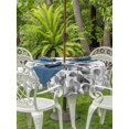 thumbnail image 3 of Outdoor Tablecloths with Umbrella Hole & Zipper, Grey Eucalyptus Leaves Round Tablecloth 54 Inch, Watercolor Spring Summer Botanical Waterproof Table Cloth, Patio/Pool/Picnic Table Covers, 3 of 8