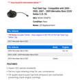 thumbnail image 2 of Fuel Tank Cap - Compatible with 2003 - 2005, 2007 - 2009 Mercedes-Benz E320 Sedan 3.2L V6 2004 2008, 2 of 2