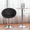 thumbnail image 2 of YRLLENSDAN Living Room Vanity Chair Makeup Chair Swivel Accent Chair Round Back Height Adjustable PU leather Modern Chair for Makeup Room Small Desk,Black, 2 of 7