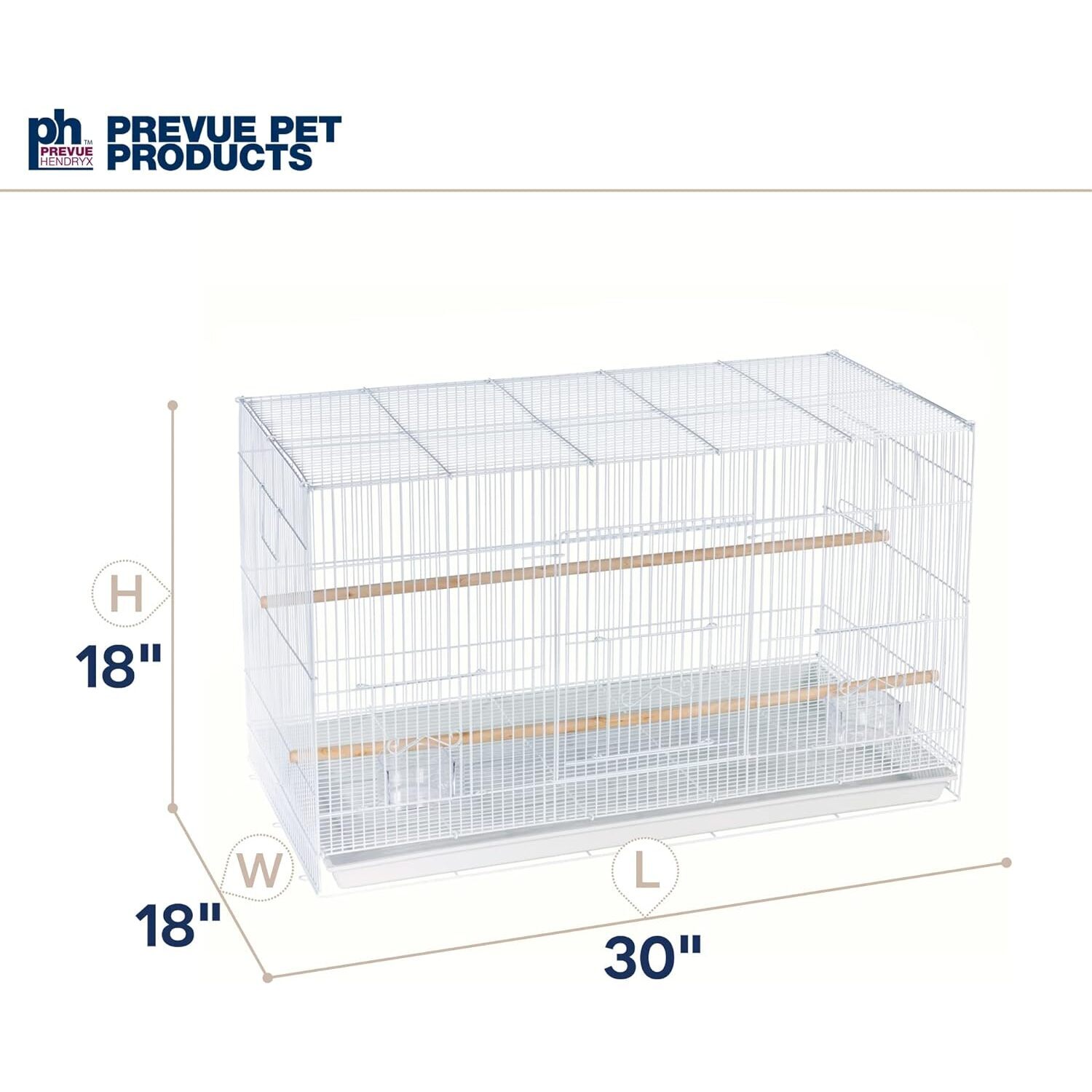 HomeStock Medieval Moods Flight Bird Cage with Castle-Inspired Design, Spacious Interior, Durable Construction, and Ample Room for Birds to Fly, Play-Color:White