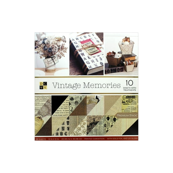 DieCuts Paper Stack 12x12 Vintage Memories