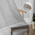 thumbnail image 5 of Grey Retro Greek Key Sheer Curtains 96 Inches Long 2 Panels Set, Window Sheer Curtains for Living Room/Bedroom, Geometric Greece Ancient Rustic Light Filtering Rod Pocket Curtain 52'' x 96'' x 2, 5 of 7