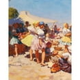 thumbnail image 2 of Tivadar Josef Mousson 12x14 Black Ornate Wood Framed Double Matted Museum Art Print Titled: Market Scene, 2 of 5