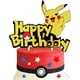 thumbnail image 3 of Adornos para tarta de feliz cumpleaños de Pokémon, adorno para magdalenas de Pikachu con purpurina para niños, decoración de bandera para tarta de fiesta de cumpleaños, Baby Shower, 3 of 5
