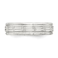 thumbnail image 3 of 925 Sterling Silver 6mm Greek Key Beveled Edge Ring Size 11.5 Wedding Fancy Classic, 3 of 10