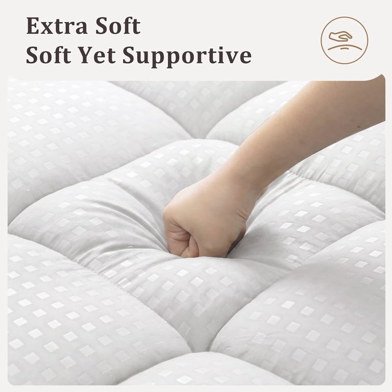 Vccoem Queen Quilted Mattress Pad, Cooling Plush Topper photo 5