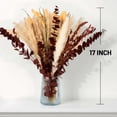 thumbnail image 5 of Sanmadrola Pampas Grass Fall Decor Autumn Decorations for Home Thanksgiving Table Boho Flowers Orange Fluffy Dried Flower Dry Pompas 17" Decorations Indoor, 5 of 7
