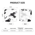 thumbnail image 5 of Sigee Monochrome Flying Ravens for Square Chair Cushion Covers for Furniture Protector, Couch Cushion Slipcovers-Four Pieces, 5 of 7