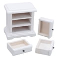 thumbnail image 1 of Dollhouse Night Stand, Birch Wood Mini Bedside Table with 3 Drawers for Home Decor, 1:12 Scale, Miniature Furniture with Fully Functional Drawers, Ideal Accessory for Miniature, 1 of 7