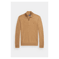thumbnail image 2 of Polo Ralph Lauren Big and Tall Mesh Knit Cotton Quarter-Zip Sweater, Brown, Sz-XLT, 2 of 2