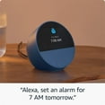 .Echo_Spot (2024 release), Smart alarm clock with vibrant sound + Alexa, Ocean Blue New