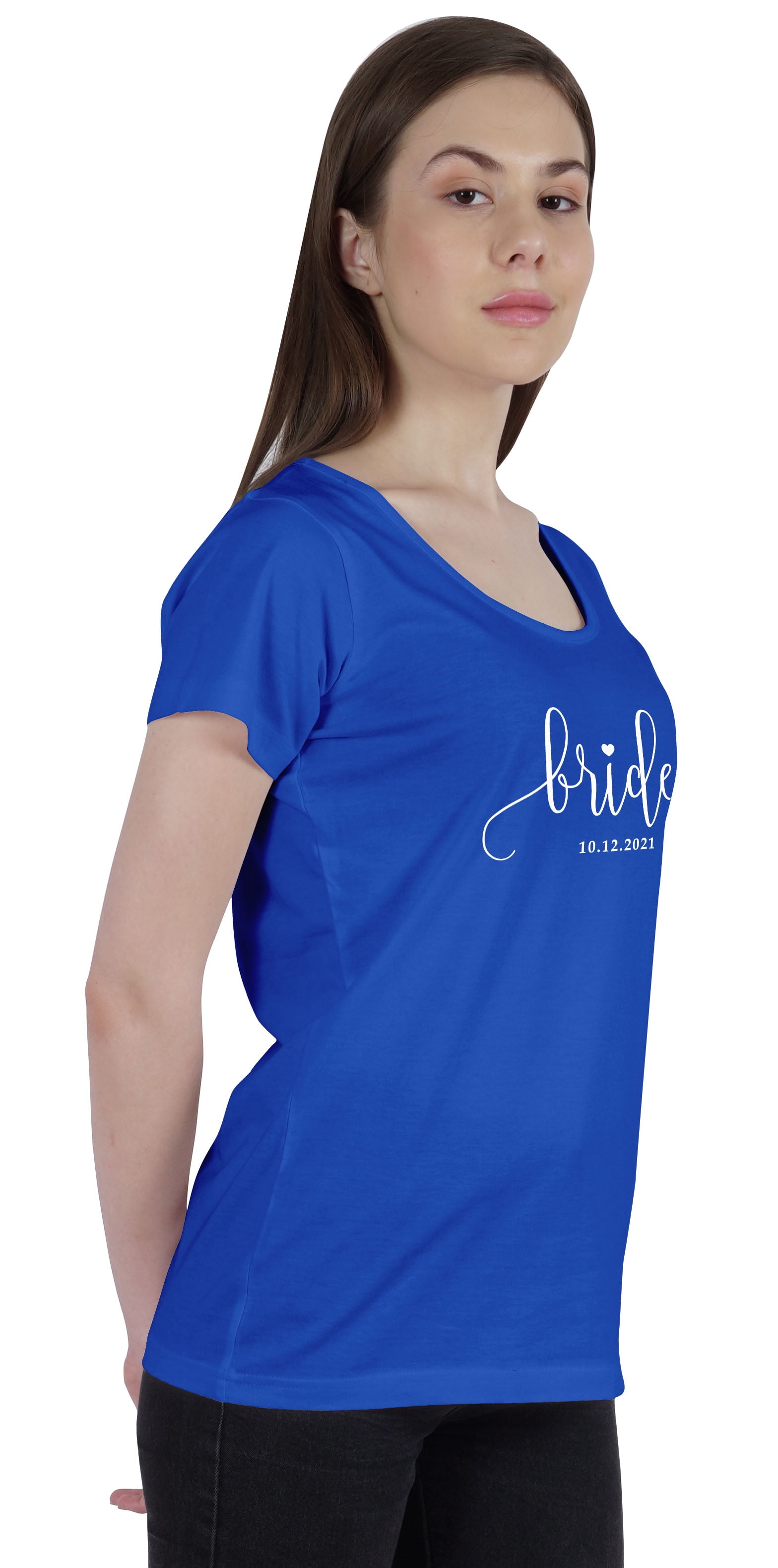 Inkdotpot Personalized Womens Tshirt Top BrideWeddingAnnouncement Shirt-C9