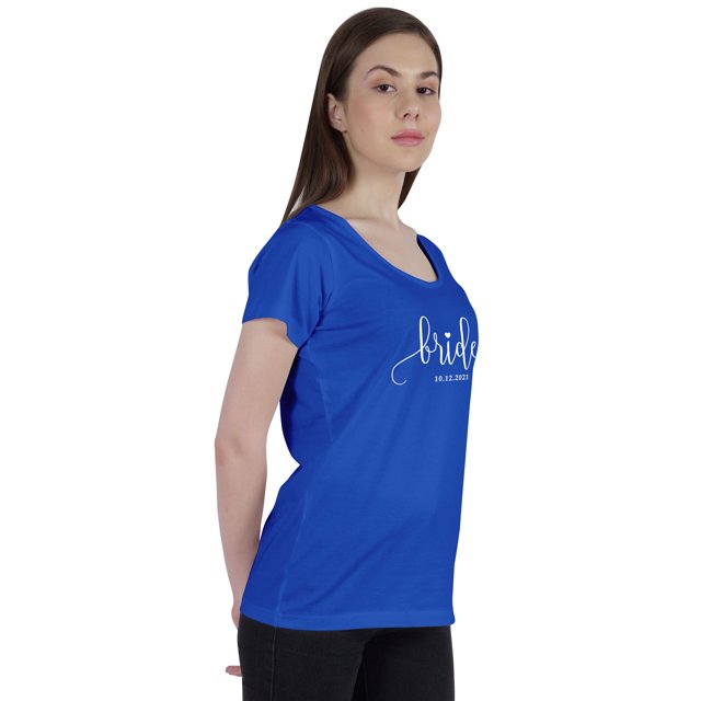 Inkdotpot Personalized Womens Tshirt Top BrideWeddingAnnouncement Shirt-QS
