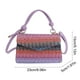 thumbnail image 3 of pstuiky Bolso pequeño de paja tejida para mujer, bolso de hombro cruzado con rayas en contraste de color, estilo extranjero., 3 of 6