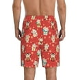 thumbnail image 3 of Naloa Japanese Maneki Cats Men's Short Pajama Pants, Lounge Comfort Shorts with Elasticized Waistband and Side Pockets - Large, 3 of 9