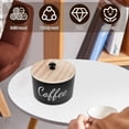 thumbnail image 6 of Tzdxfgl Wood Coffee Filter Holder with Lid for Counter, Large Coffee Pod Storage Container Coffee Bar Decor, Black, 6 of 11