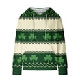 thumbnail image 4 of Pounoo St Patricks Day Hoodies for Women Shamrock Print Waffle Knit Sweatshirt Comfortable Fashion Casual Saint Patricks Shirt Gift, 4 of 5
