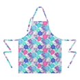 thumbnail image 2 of Pioneer Flower Floral Print Pattern Apron for Women and Men, Cotton Linen Waterproof with Pockets, Adjustable, 33x27 Inch for Kitchen, Gardening, BBQ, Salon, 2 of 6