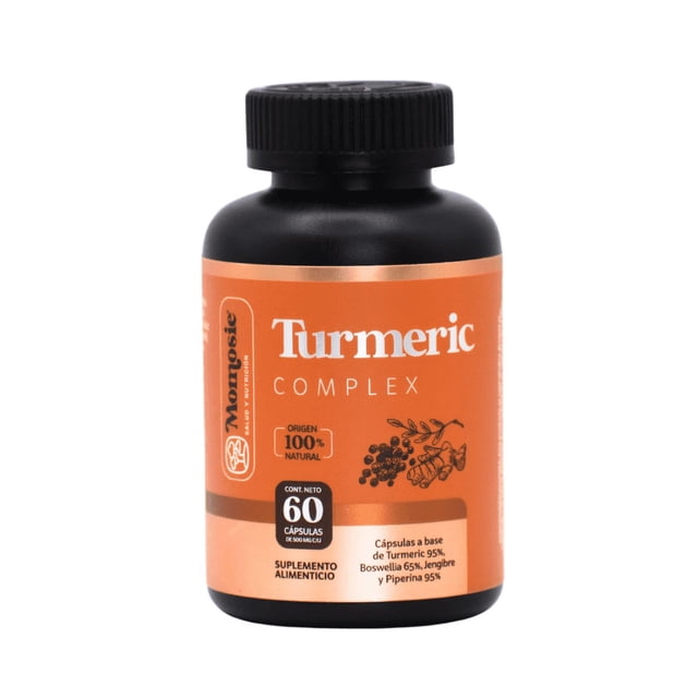Turmeric Complex Extracto de Raíz de Cúrcuma 95% + Piperina 95% + Boswellia + Jengibre