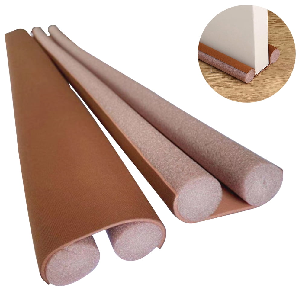 Twin Door Draft Stopper, Under Door Bottom Seal Strip Noise Blocker for