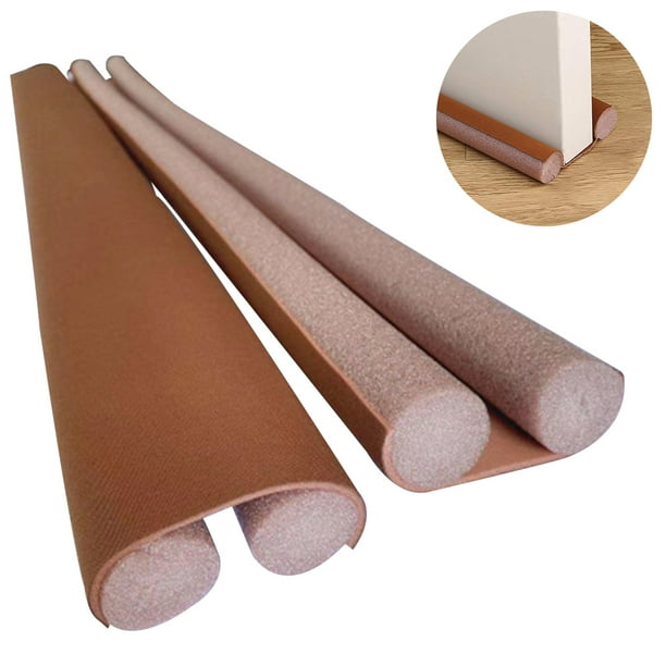 Twin Door Draft Stopper, Under Door Bottom Seal Strip Noise Blocker for
