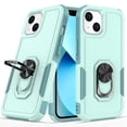 thumbnail image 2 of For Apple iPhone 14 Pro Max (6.7") Heavy Duty Hybrid Rugged Shockproof Protective with Magnetic Ring Stand Holder Phone Case Cover by Xpression - Teal Sky Blue, 2 of 8