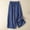 Dark Blue, variant on JFGHDG Womens Cotton Linen Palazzo Pants Drawstring Elastic Waist Lightweight Casual Wide Leg Summer Beach Vacation Trousers with Pockets Beige L