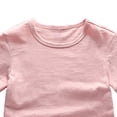 thumbnail image 4 of Hessimy Girls Short Sleeve T Shirts Loose Fit Curve Hem Tunic Tops(Pink,120), 4 of 9