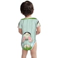 thumbnail image 5 of Daiia White Bunny Bottom And Easter Eggs Printed Unisex-Baby Short Sleeve Onesies Bodysuits Baby Climbing Clothes Soft and Comfortable Romper with Expandable Shoulder Design-3 Months, 5 of 8