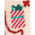 thumbnail image 6 of iiniim Kids Girls Christmas Dance Costume Sleeveless Stripes Print Leotard Bodysuit Dancewear, 6 of 7