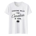 thumbnail image 4 of Laipiong Women's Canadian T Shirts 2026 Summer Trendy Maple Leaf Graphic Casual Short Sleeve Basic Tees Comfortable Breathable Beach Vacation Clothes, 4 of 4
