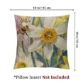 thumbnail image 4 of nygtbtfer Flax Throw Pillow Cover Lush Yellow and White Beautiful Pillowcase Home Decor Square Pillow Case Cushion Cover White, 4 of 7