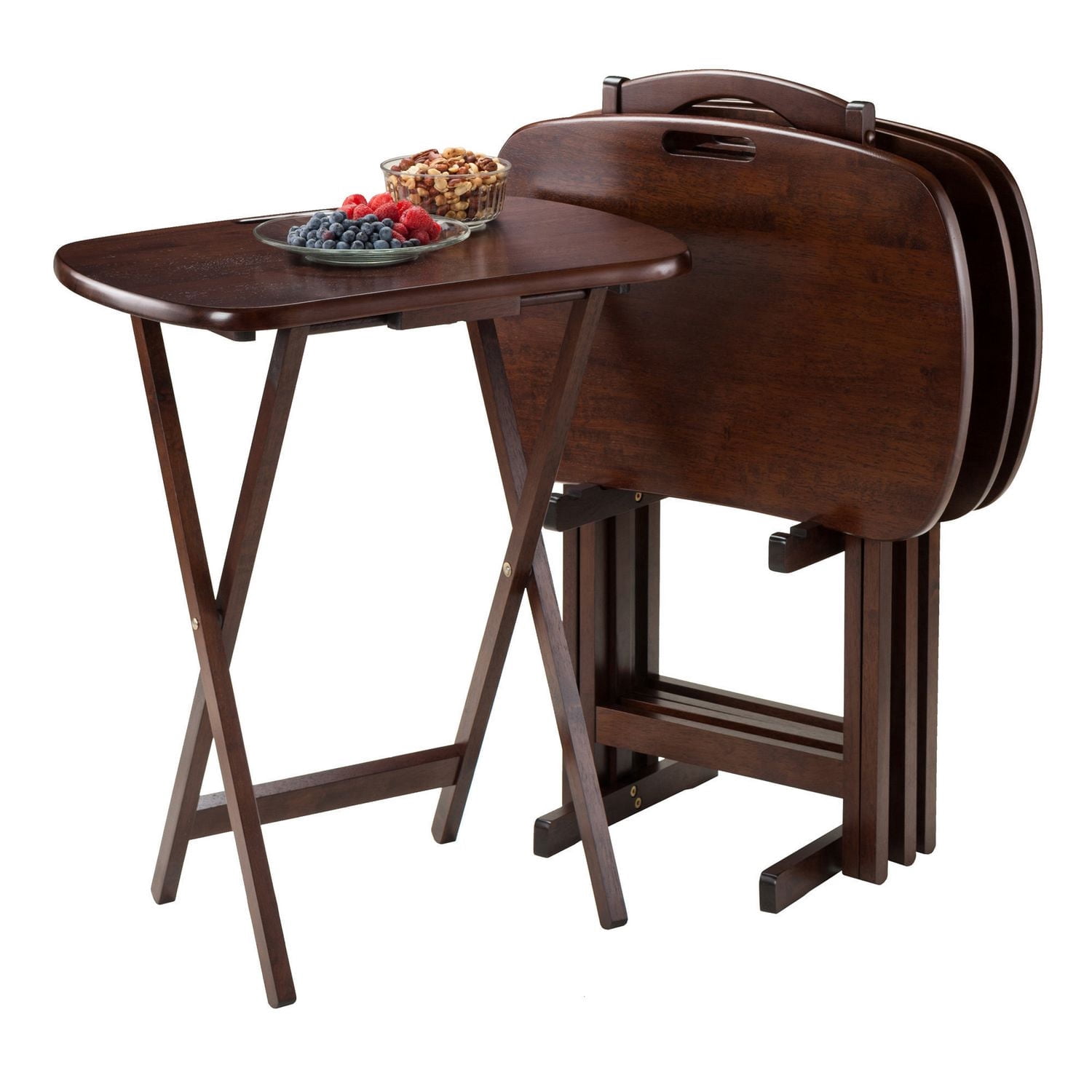 Winsome Lucca 5-Piece Set TV Tables with Handle - 94577