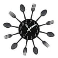 thumbnail image 4 of Kitchen Wall Clock Wall Wall Sticker room and home Decoration Black, 4 of 6