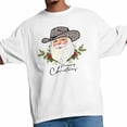 thumbnail image 3 of Camisetas gráficas informales de manga corta con diseño de Papá Noel y vaquero occidental para hombre, 3 of 8