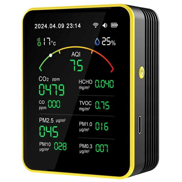 15 in 1 Carbon Dioxide Detector PM Formaldehyde Detector Tvoc Detector Temperature and Humidity