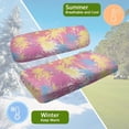 thumbnail image 5 of Uorisanigo Stretch Pink Palm Tree Golf Cart Seat Covers Golf Cart Seat Cushions Front 2 Passenger Seats Towel Blanket Accessories All Weather Universal, 5 of 7