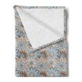 thumbnail image 2 of Mandala Soft Flannel Fleece Throw Blanket, Vintage Ottoman Elements in Oriental Style Paisley Inspired Flourish, Cozy Plush for Indoor and Outdoor Use, 60" x 80", Pale Orange Blue Black, by Ambesonne, 2 of 5