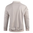 thumbnail image 5 of WREESH Men's Long Sleeve Henley Sweatshirt Casual Outdoor Button Pullover Solid Color Workout Tops with Pockets Gray, 5 of 7