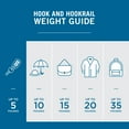 thumbnail image 6 of Franklin Brass 19.29 In. Steel Sheet Metal Rail With 6 Hooks, White, 6 of 9