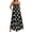 Black, variant on Spaghetti Strap Women Summer Sleeveless Polka Dots Print Smocked Long Maxi Dress with Pocket