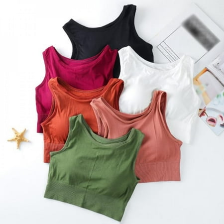 

Clearance!Beautiful Back Without Steel Ring Sports Shockproof Underwear Women s Sleeveless Vest Tube Top Chest Bra