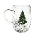 thumbnail image 4 of Christmas Glasses with Handle 14oz Christmas Tree Stemless Glass Double Old Fashioned Drinking Cups Party Xmas Gift for Family Friends Party Event, 4 of 6