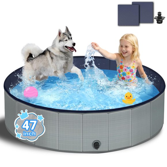 Piscina plegable para perros Bamda de 120 cm con base gruesa antideslizante