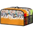 thumbnail image 3 of Slow Cooker Dust Cover Portable Slow Cooker Cover Small Appliance Covers Dust Covers for Kitchen Appliances with Mesh Pocket and Top Handle Keep Appliance Clean, Tall Buildings Airplanes., 3 of 8