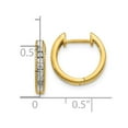 thumbnail image 3 of Auriga Fine Jewelry 10K Yellow Gold Diamond Hinged Hoop Earrings for Women, 3 of 5