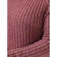 thumbnail image 5 of Agnes Orinda Women's Plus Size Dress Ribbed Knit Crew Neck Long Sleeve Ruffled Hem Casual Winter Mixi Dresses 2X Purple Red, 5 of 6