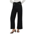 thumbnail image 4 of Pxkloy High Waisted Denim Jeans for Women Butt Lifting Flared Wide Leg Trousers Casual Relaxed Fit Long Pants 2025 Black,M, 4 of 8