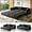 Black, variant on 81.9'' Pull Out Couch King Size, 3-in-1 Convertible Couches, Modern Sleeper Sofa Bed, Comfy Velvet Futon Sofa Bed, Cloud Loveseat, 3 Pillows, for Small Spaces, Living Room, Apartment, Beige